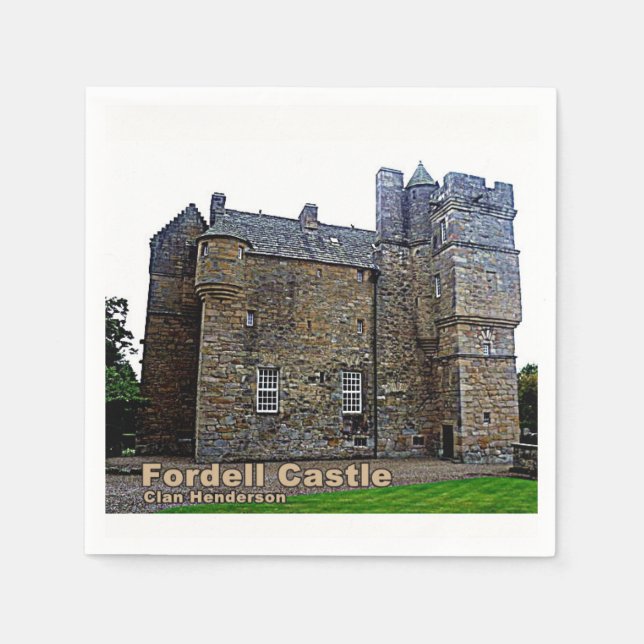 Servilleta De Papel Castillo Fordell de Escocia - Clan Henderson (Anverso)