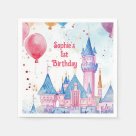 Servilleta De Papel Castillo Princesa Rosa