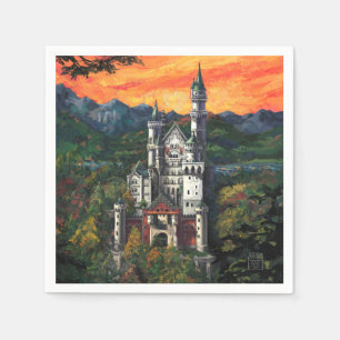 Servilleta De Papel Castillo Schloss Neuschwanstein