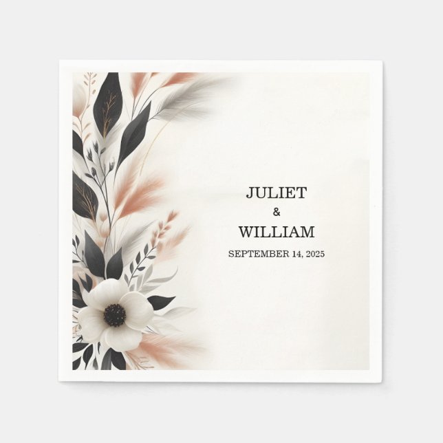 Servilleta De Papel Casual Heart Nothing Fancy Just Love Boda (Anverso)