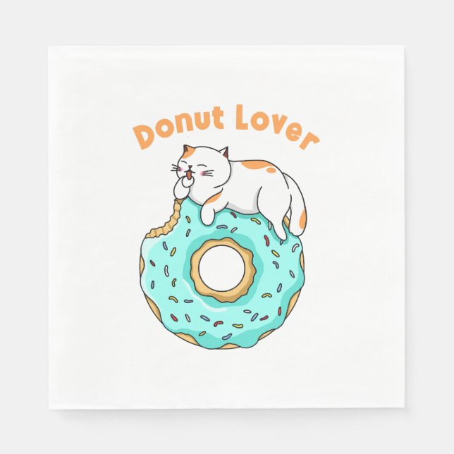Servilleta De Papel Cat Donut Lover (Anverso)