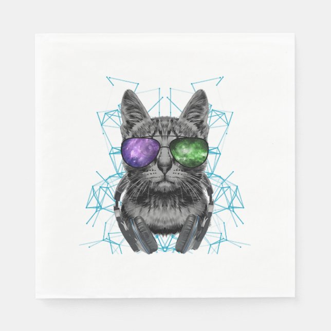 Servilleta De Papel Cat In Space (Anverso)
