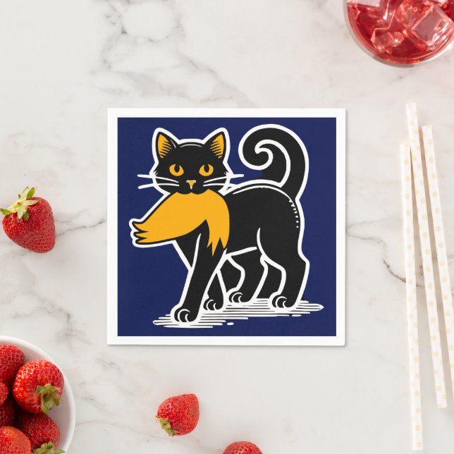 Servilleta De Papel Cat Ladies Kamala | Harris Walz 2024 Blue (In situ)