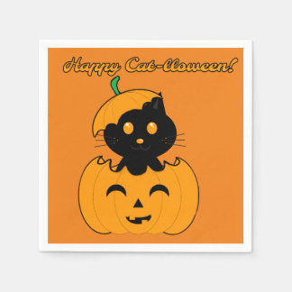 Servilleta De Papel Cat-lloween
