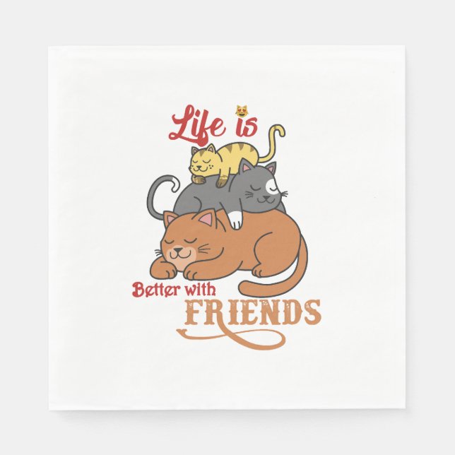 Servilleta De Papel Cat Lover (Anverso)