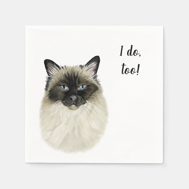 Servilleta De Papel Cat Personalizado Cocktail Napkin (Anverso)