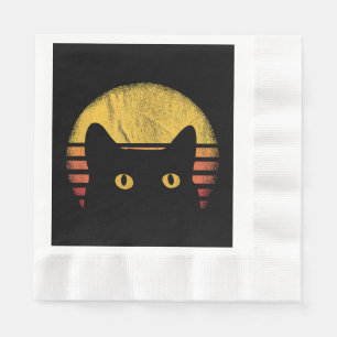 Servilleta De Papel Cat Retro Vintage