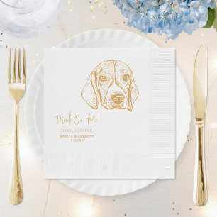 Servilleta De Papel Catahoula Dog Personalizado Perro Boda Napkins