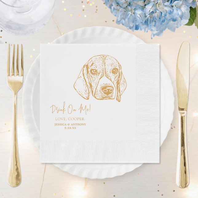 Servilleta De Papel Catahoula Dog Personalizado Perro Boda Napkins (Subido por el creador)