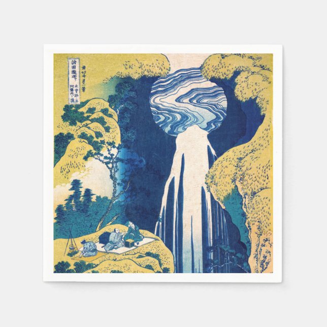 Servilleta De Papel Cataratas de Katsushika Hokusai - Amida (Anverso)