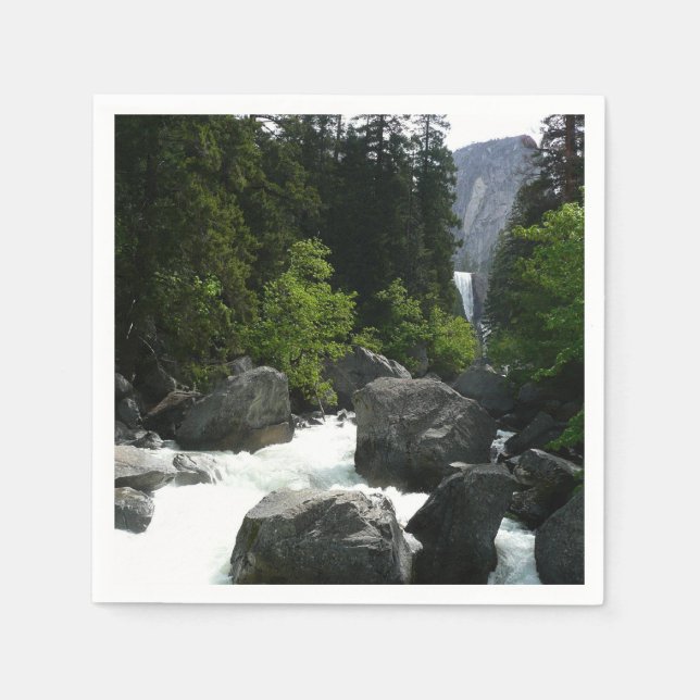 Servilleta De Papel Cataratas vernales a la distancia en Yosemite (Anverso)
