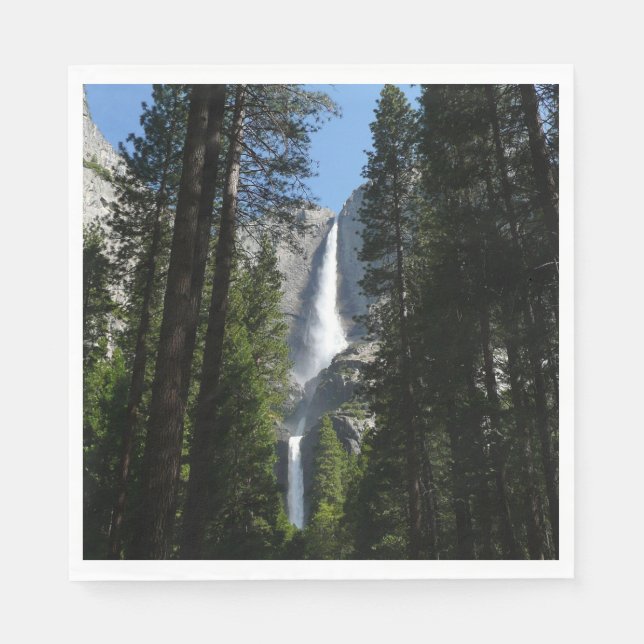 Servilleta De Papel Cataratas Yosemite y paisajes de Woods fotográfico (Anverso)