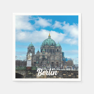 Servilleta De Papel Catedral de Berlín y torre de televisión en Berlín