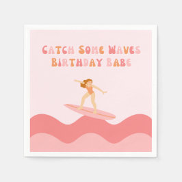 Servilleta De Papel Cath algunas olas Cumpleaños Babe Napkins