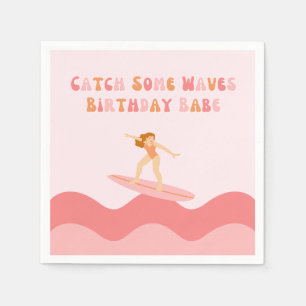 Servilleta De Papel Cath algunas olas Cumpleaños Babe Napkins