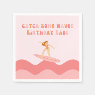 Servilleta De Papel Cath algunas olas Cumpleaños Babe Napkins