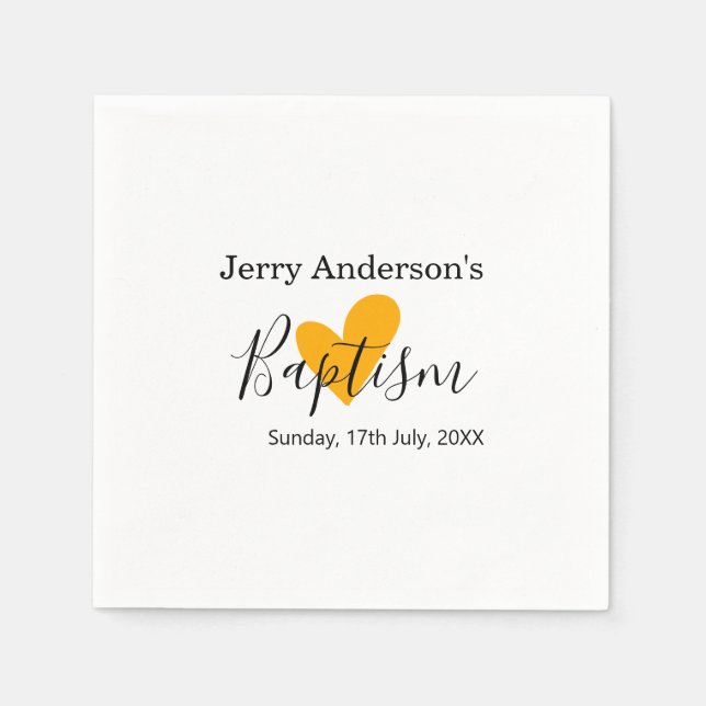 Servilleta De Papel Catholic baptism kids modern simple QR minimal (Anverso)