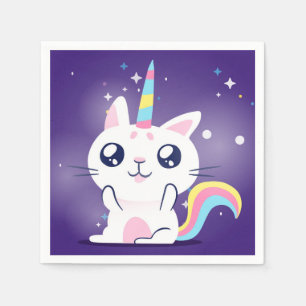 Servilleta De Papel Caticorn lindo