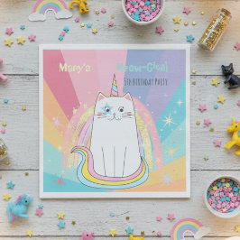 Servilleta De Papel Caticorn Meow-Gical Cumpleaños