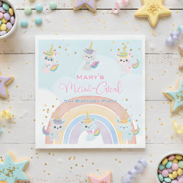 Servilleta De Papel Caticorn Meow-Gical Cumpleaños