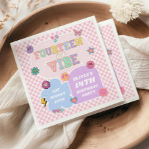 Catorce A Vibe Preppy Patch 14a fiesta de cumpleañ