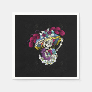 Servilleta De Papel Catrina mexicana vectorial