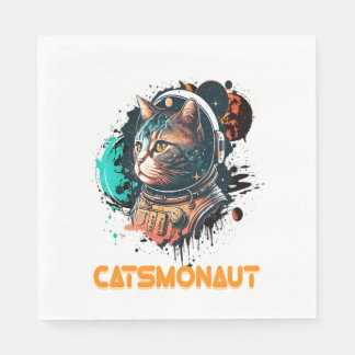 Servilleta De Papel Catsmonauta Astronauta Gato O Gato Espacial