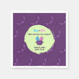 Servilleta De Papel ¿Cauldrón caprichoso "Chica o niño"? Revelación de