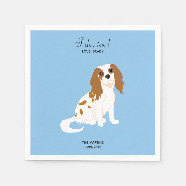 Servilleta De Papel Cavalier King Charles Boda Cocktail Napkins (Anverso)