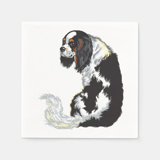 Servilleta De Papel cavalier king charles spaniel (Anverso)