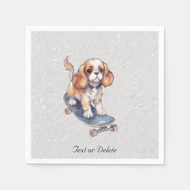 Servilleta De Papel Cavalier King Charles Spaniel Napkins (Anverso)