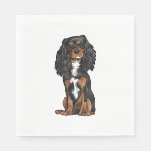 Servilleta De Papel Cavalier King Charles Spaniel - Negro y Tan