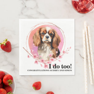 Servilleta De Papel Cavalier King Charles Spaniel Yo también Boda