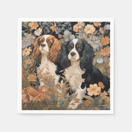 Servilleta De Papel Cavalier King Charles Spaniels Tapiz antiguo