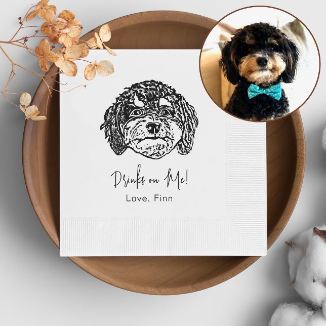 Servilleta De Papel Cavoodle Dog Bebida Personalizada Sobre Mí (Subido por el creador)