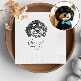 Servilleta De Papel Cavoodle Dog Perro Personalizado Cheque Napkins
