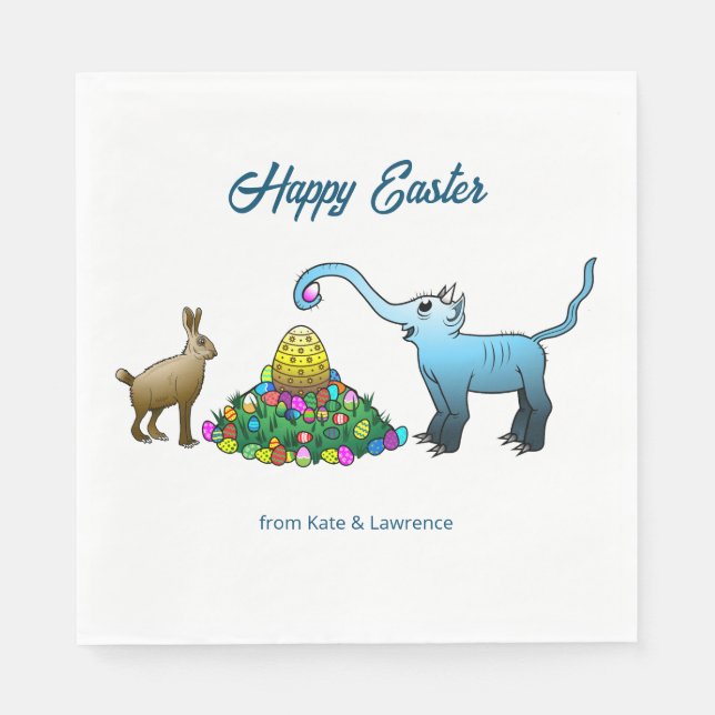 Servilleta De Papel Caza de huevos de Pascua (Anverso)