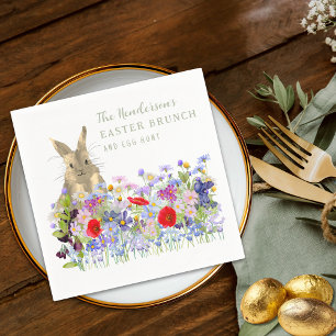 Servilleta De Papel Caza de huevos de Pascua personalizada Brunch Cone