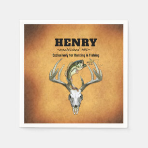 Servilleta De Papel Caza y pesca Cumpleaños temática