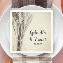 Cebada seca en un Boda de la granja de botellas