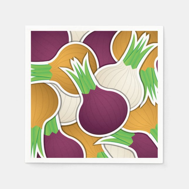 Servilleta De Papel Cebollas mixtas funky (Anverso)