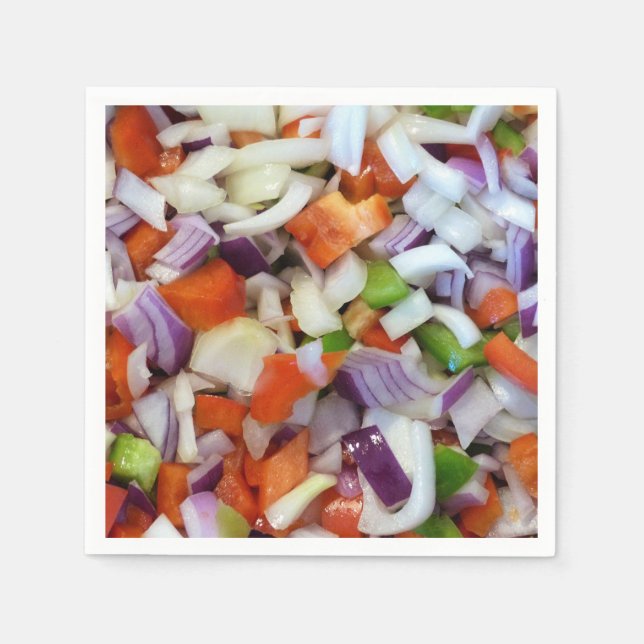 Servilleta De Papel Cebollas y pimientos (Anverso)