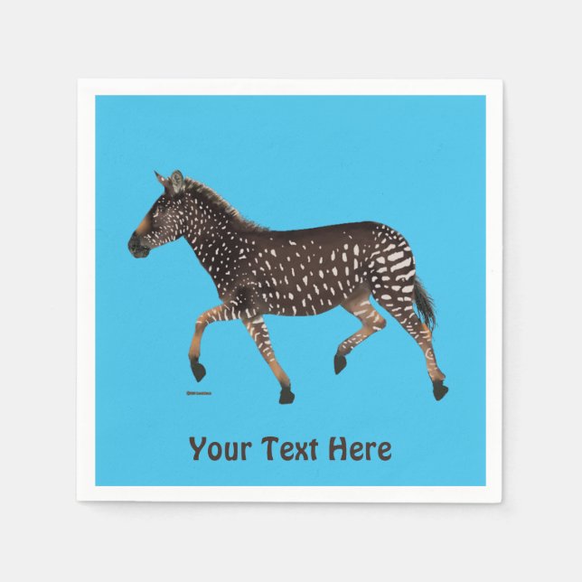 Servilleta De Papel Cebra de punto de polka (Anverso)