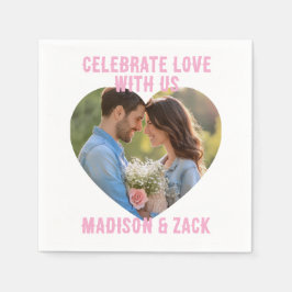 Servilleta De Papel Celebra el cóctel de la FOTO de amor