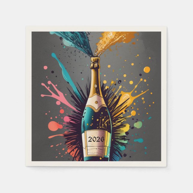 Servilleta De Papel Celebra Nochevieja  (Anverso)