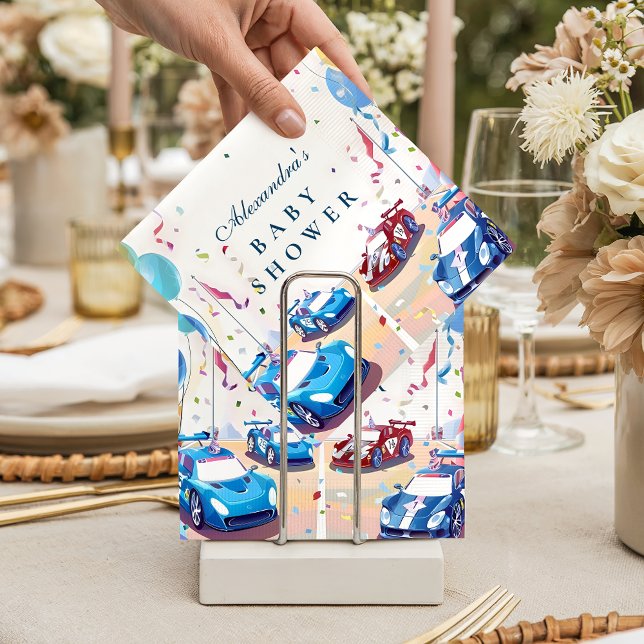 Servilleta De Papel Celebración Clásica de Bebé con Autos (Subido por el creador)
