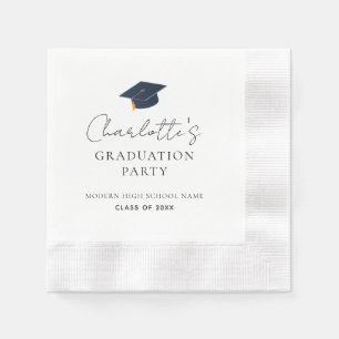 Servilleta De Papel Celebración con Gorra de Graduación Profesional y