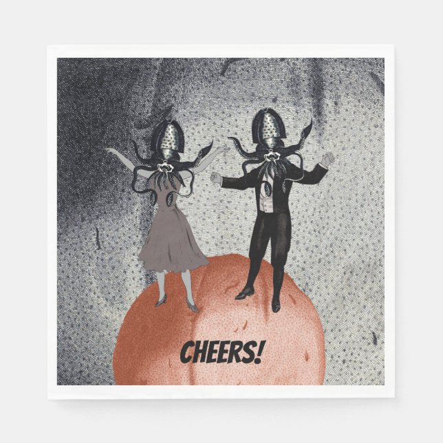 Servilleta De Papel Celebración de baile de alienígenas (Anverso)
