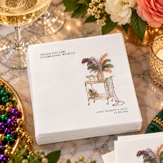 Servilleta De Papel Celebración de Carrito de Bar de Boda en Nueva Orl