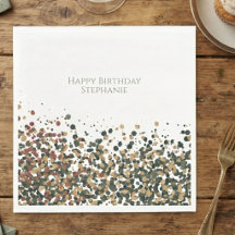 Celebración de Cumpleaños Minimalista con Acuarela